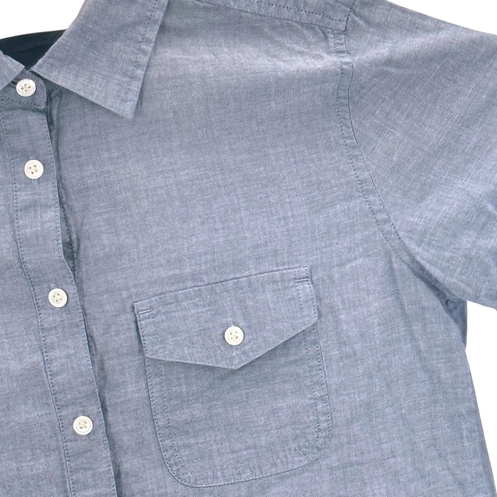J.Crew Chambray Tunic Shirt Roll-Up Sleeve Button Down Preppy Minimalist‎ XXS